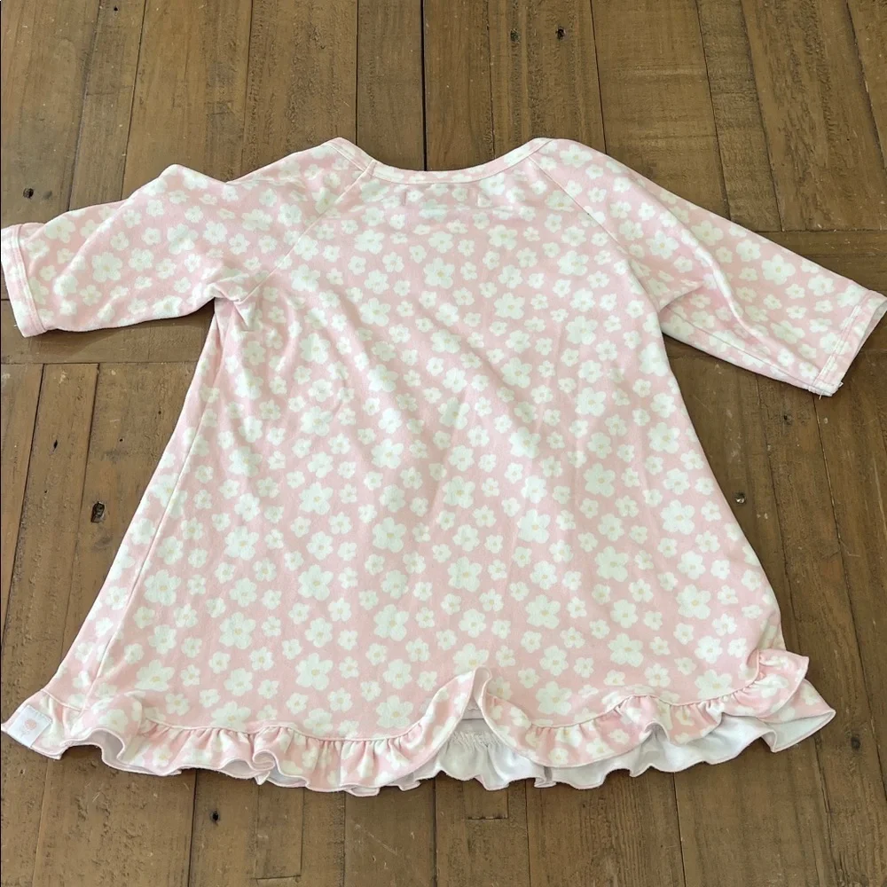 SweetHoney Pink Floral and Green Polka Dot pajama set girls 6 ruffles